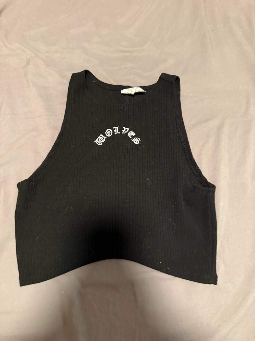 Darc Sport Black Ribbed Cropped Tank Top